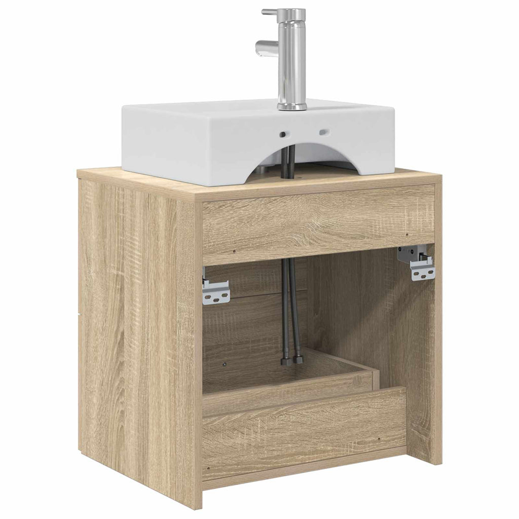Wandmontierte Waschtisch Sonoma-Eiche 49,5 x 41 x 62,5 cm