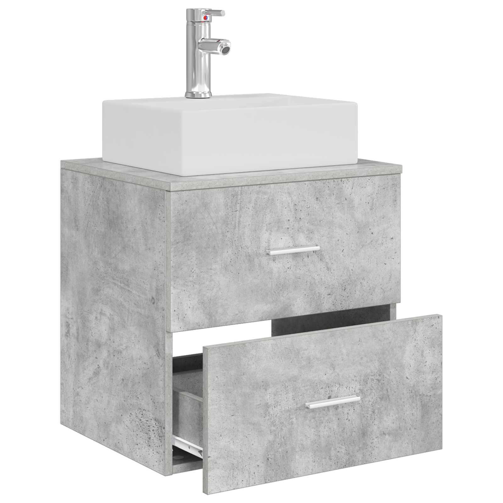 Wandmontierte Waschtisch Betongrau 49,5 x 41 x 62,5 cm