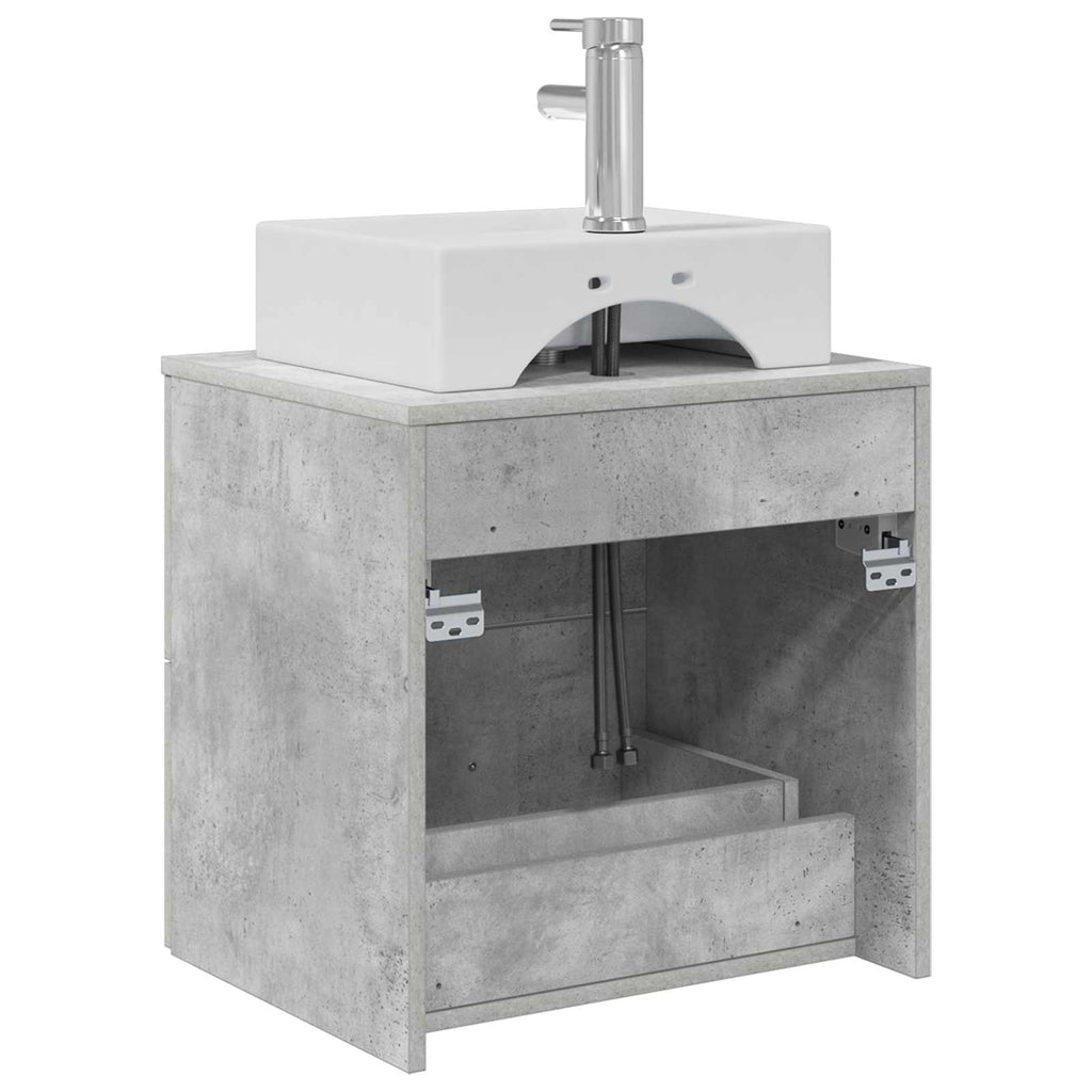 Wandmontierte Waschtisch Betongrau 49,5 x 41 x 62,5 cm