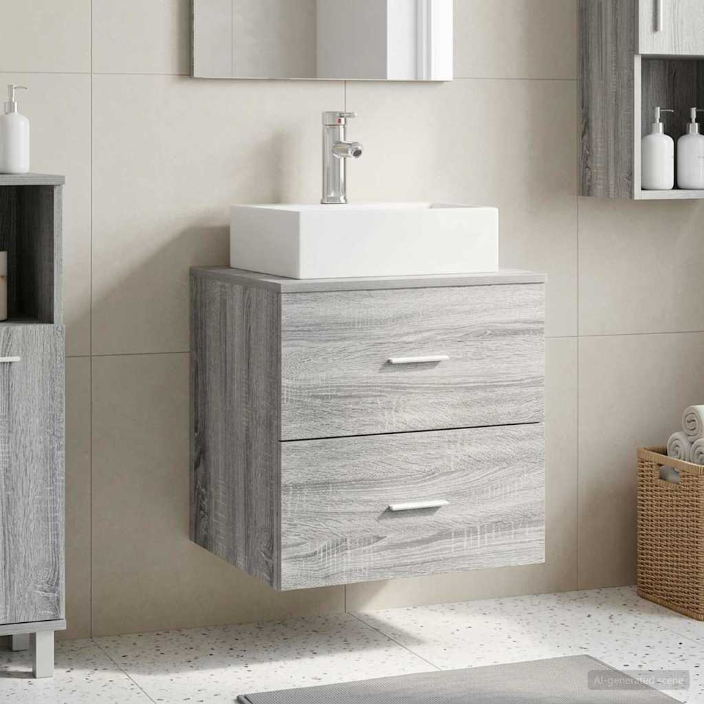 Wandmontierte Waschtisch Grau Sonoma 49,5 x 41 x 62,5 cm