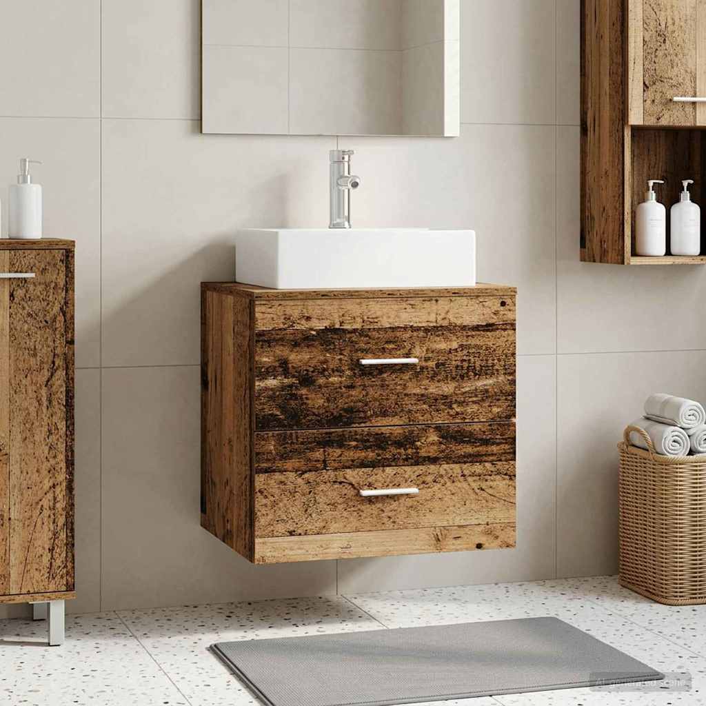Wandmontierte Waschtisch Altholz 49,5 x 41 x 62,5 cm