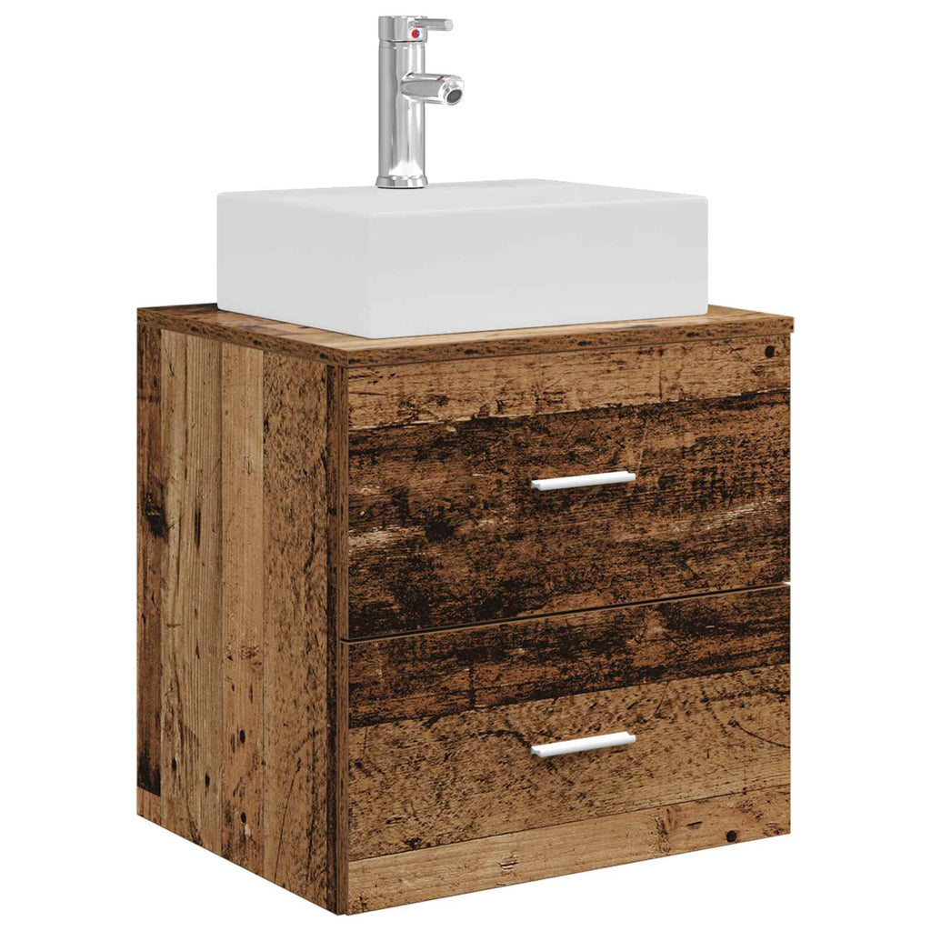 Wandmontierte Waschtisch Altholz 49,5 x 41 x 62,5 cm