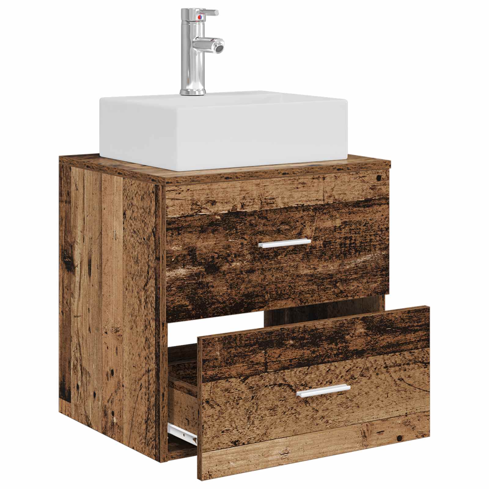 Wandmontierte Waschtisch Altholz 49,5 x 41 x 62,5 cm