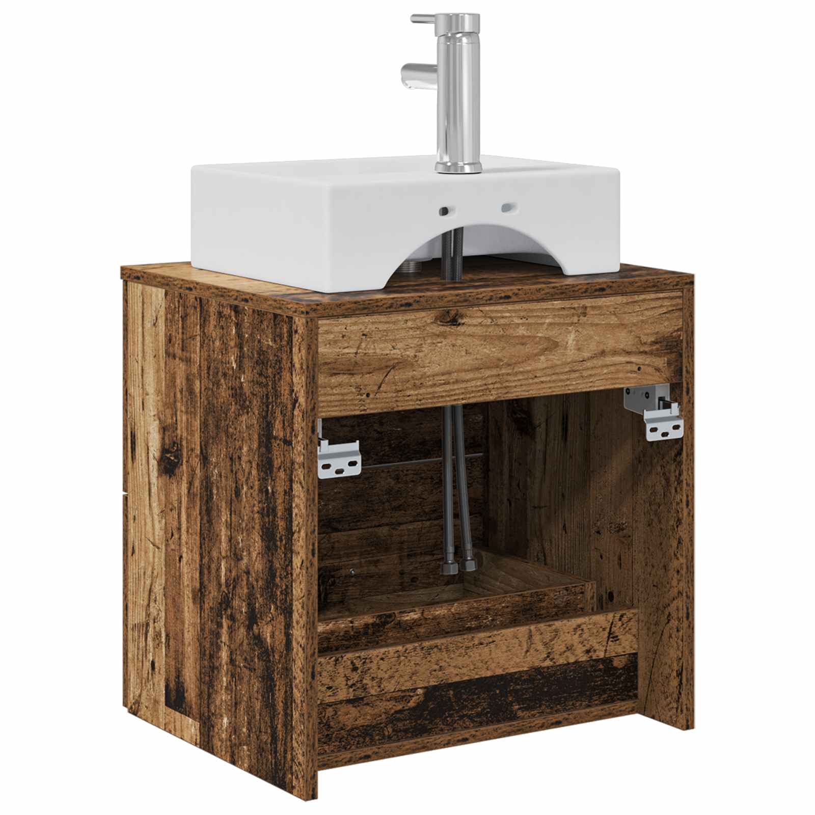 Wandmontierte Waschtisch Altholz 49,5 x 41 x 62,5 cm