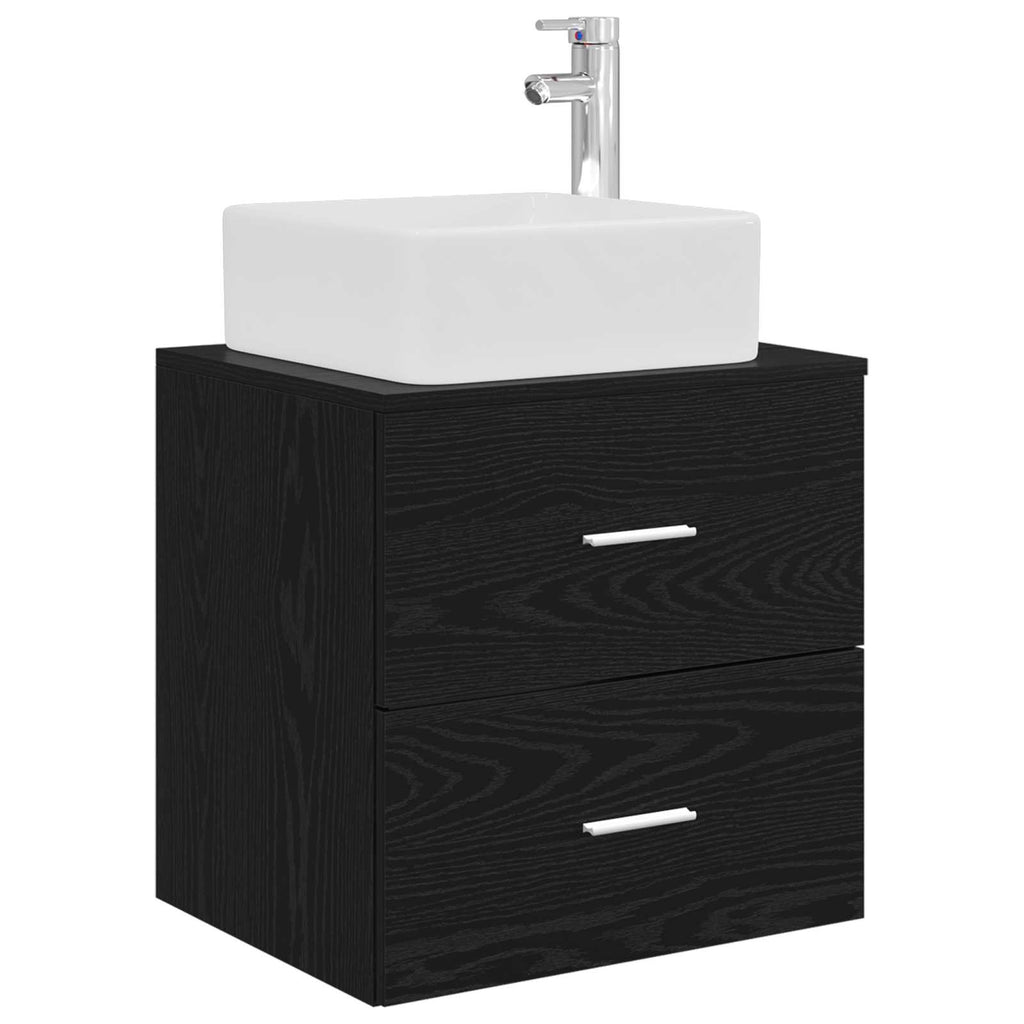 Wandmontierte Waschtisch Schwarze Eiche 53 x 34,5 x 63 cm
