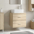 Wandmontierte Waschtisch Sonoma-Eiche 53 x 34,5 x 63 cm