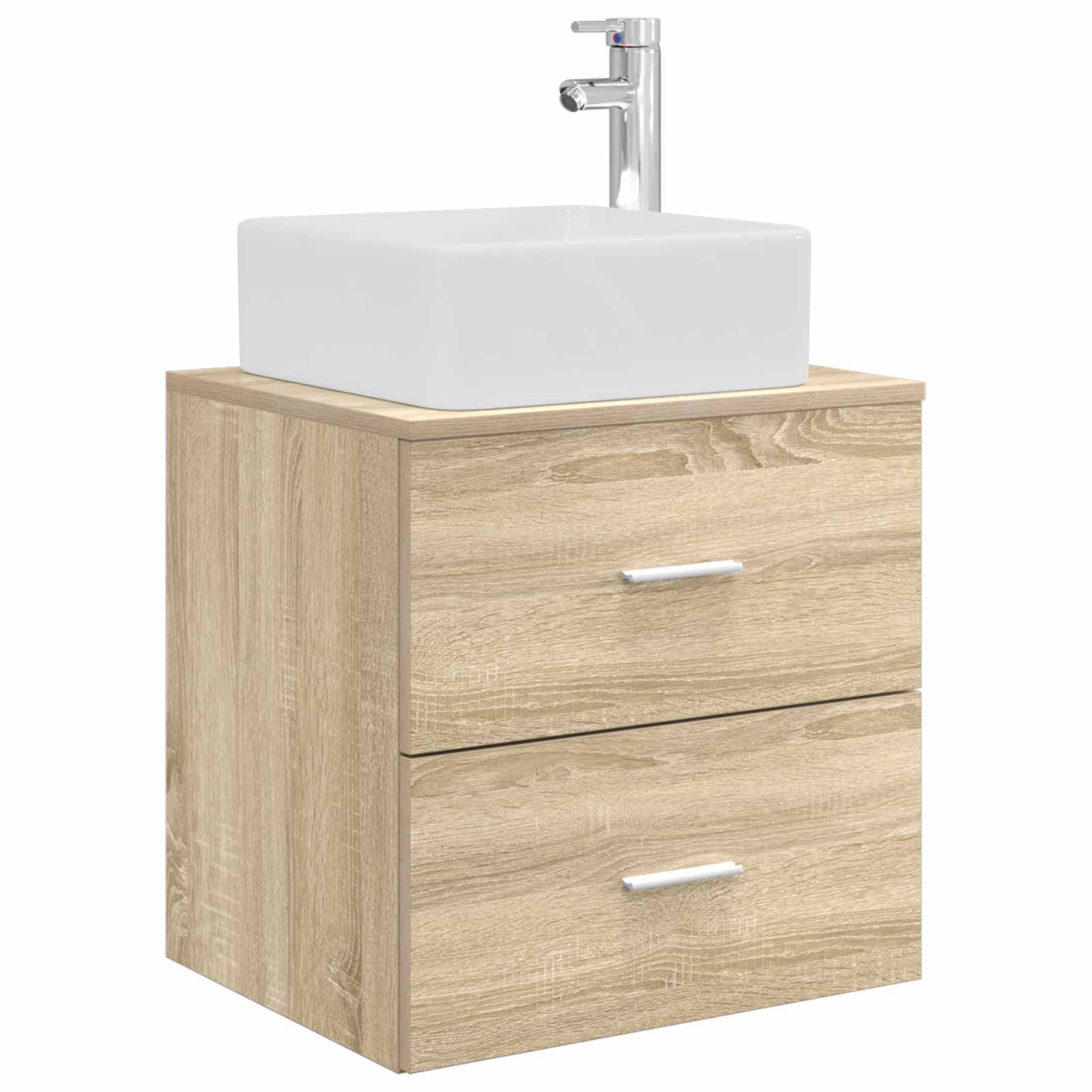 Wandmontierte Waschtisch Sonoma-Eiche 53 x 34,5 x 63 cm