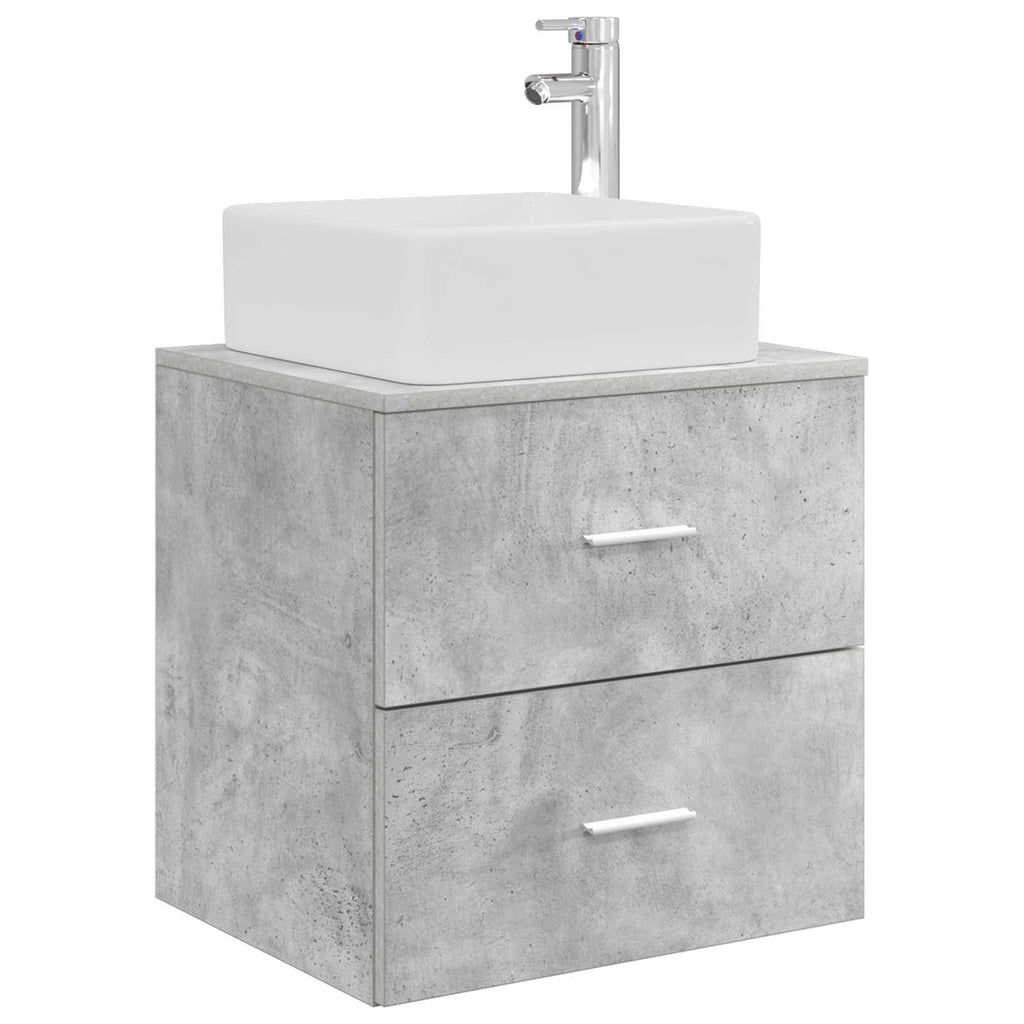 Wandmontierte Waschtisch Betongrau 53 x 34,5 x 63 cm