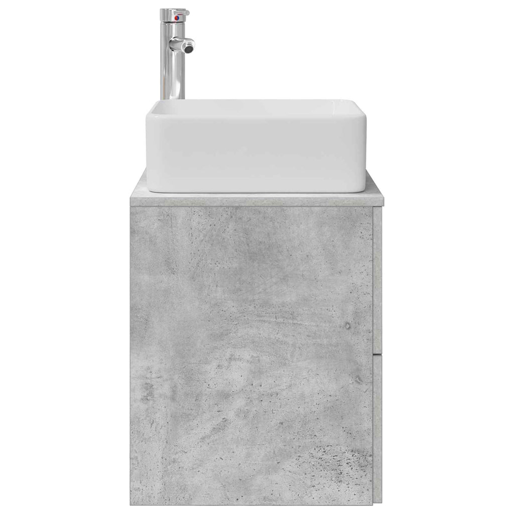 Wandmontierte Waschtisch Betongrau 53 x 34,5 x 63 cm