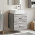 Wandmontierte Waschtisch Grau Sonoma 53 x 34,5 x 63 cm