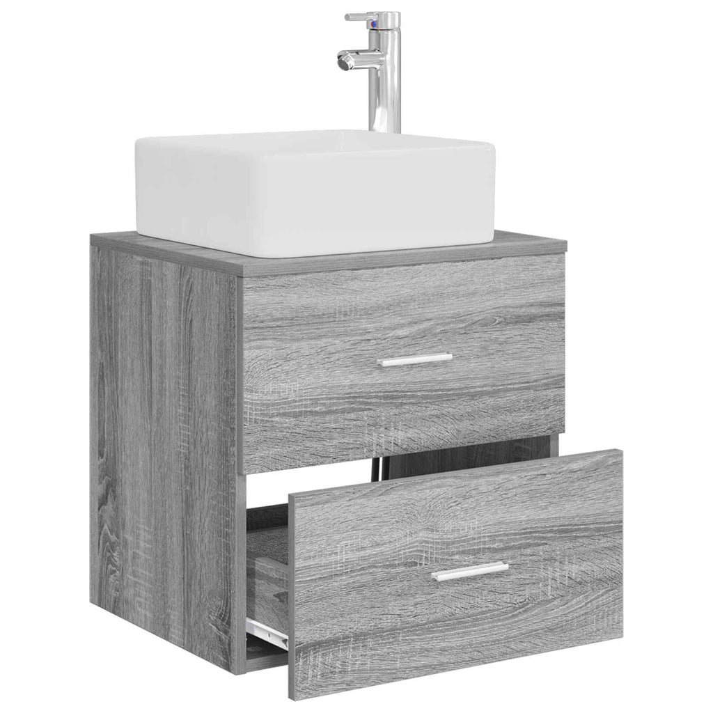 Wandmontierte Waschtisch Grau Sonoma 53 x 34,5 x 63 cm