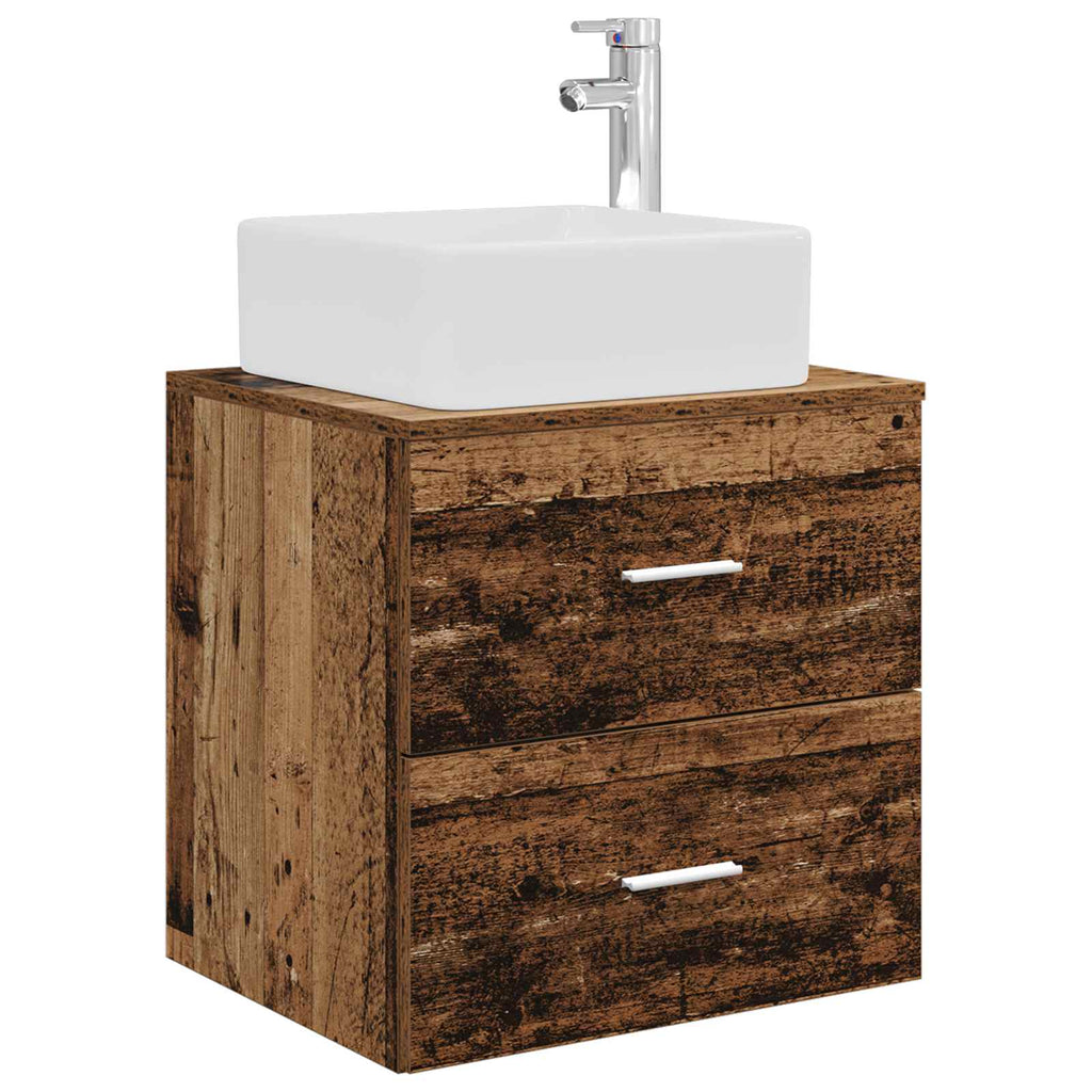 Wandmontierte Waschtisch Altholz 53 x 34,5 x 63 cm
