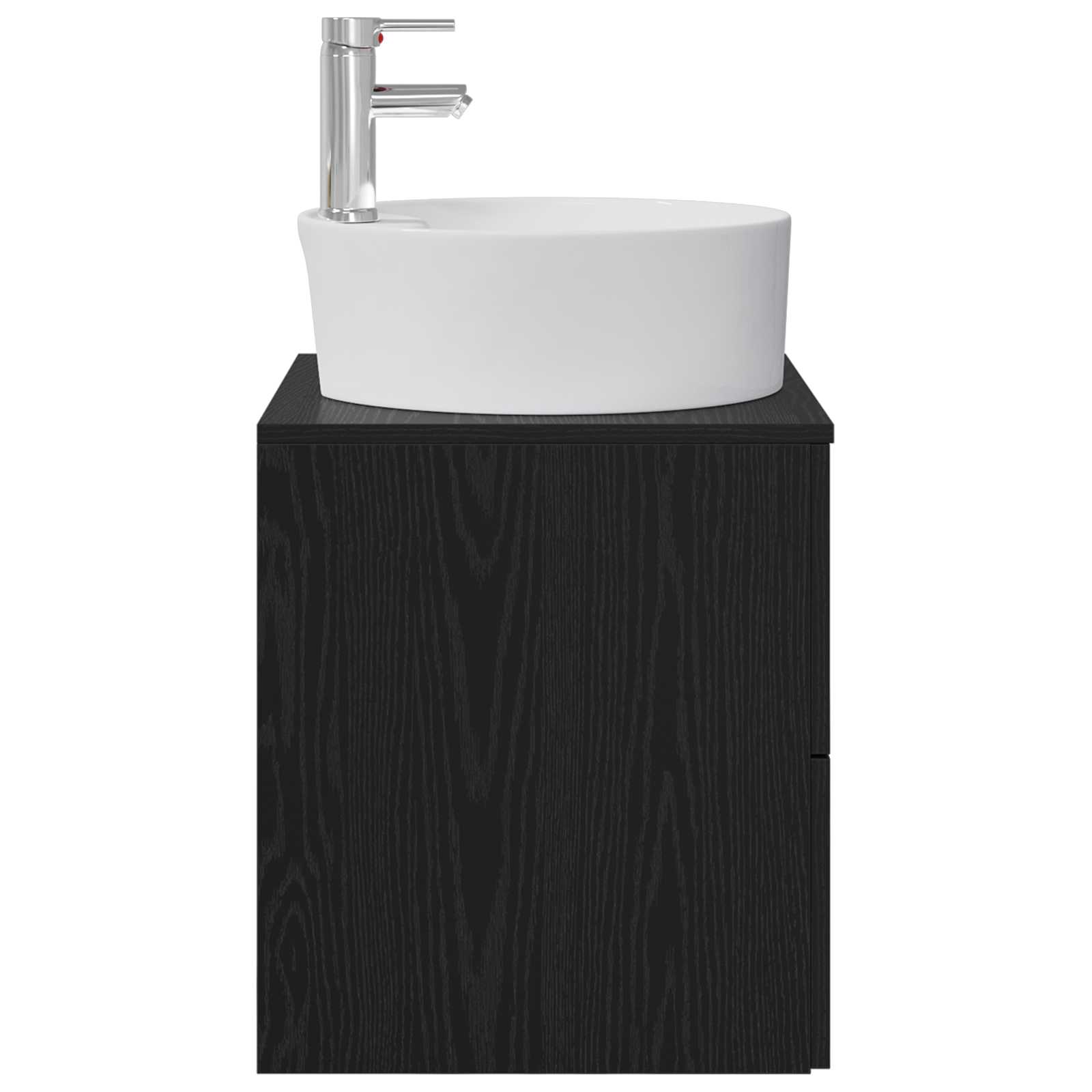 Wandmontierte Waschtisch Schwarze Eiche 49,5 x 44,5 x 65 cm
