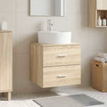 Wandmontierte Waschtisch Sonoma-Eiche 49,5 x 44,5 x 65 cm