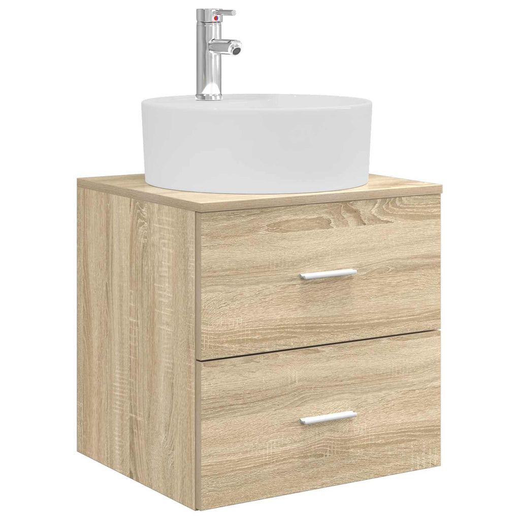 Wandmontierte Waschtisch Sonoma-Eiche 49,5 x 44,5 x 65 cm