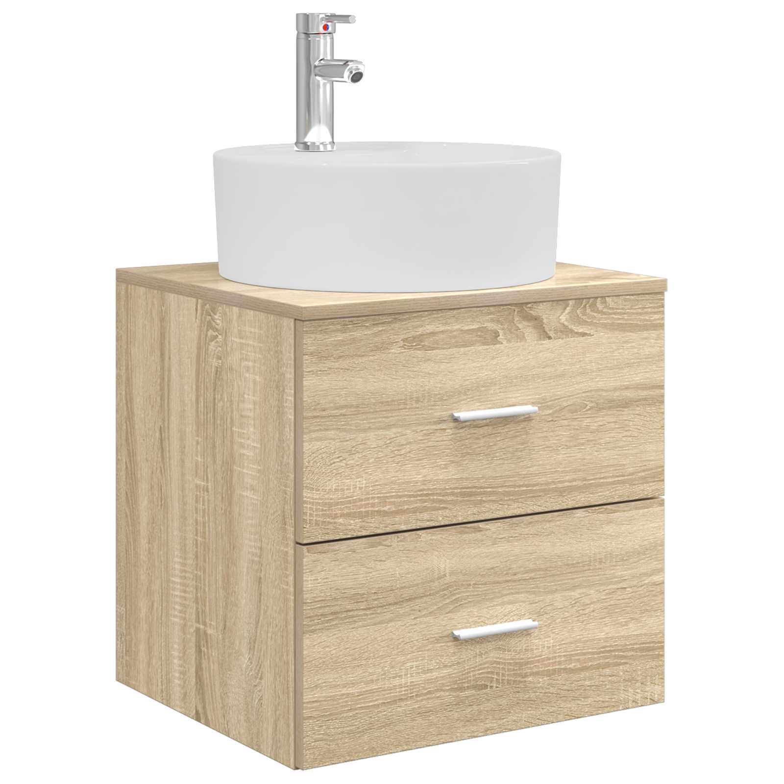 Wandmontierte Waschtisch Sonoma-Eiche 49,5 x 44,5 x 65 cm