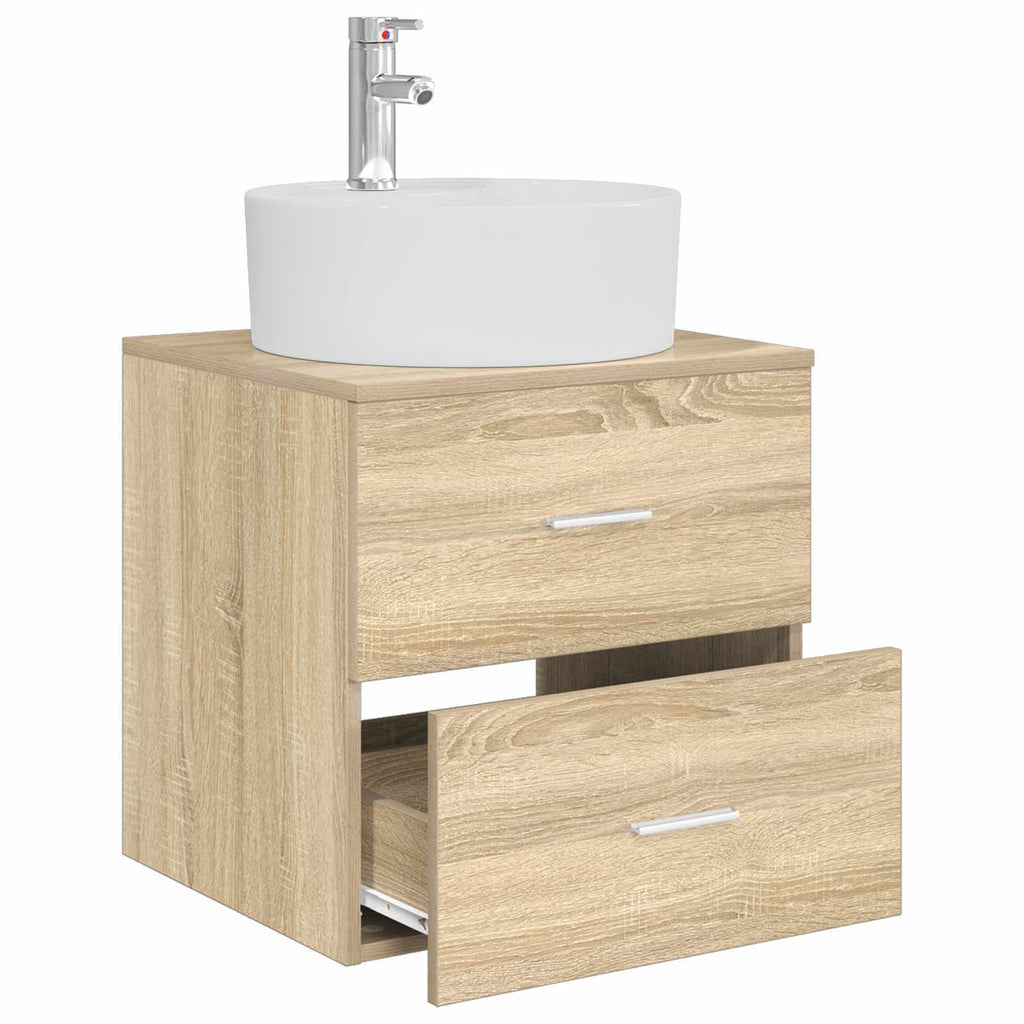 Wandmontierte Waschtisch Sonoma-Eiche 49,5 x 44,5 x 65 cm