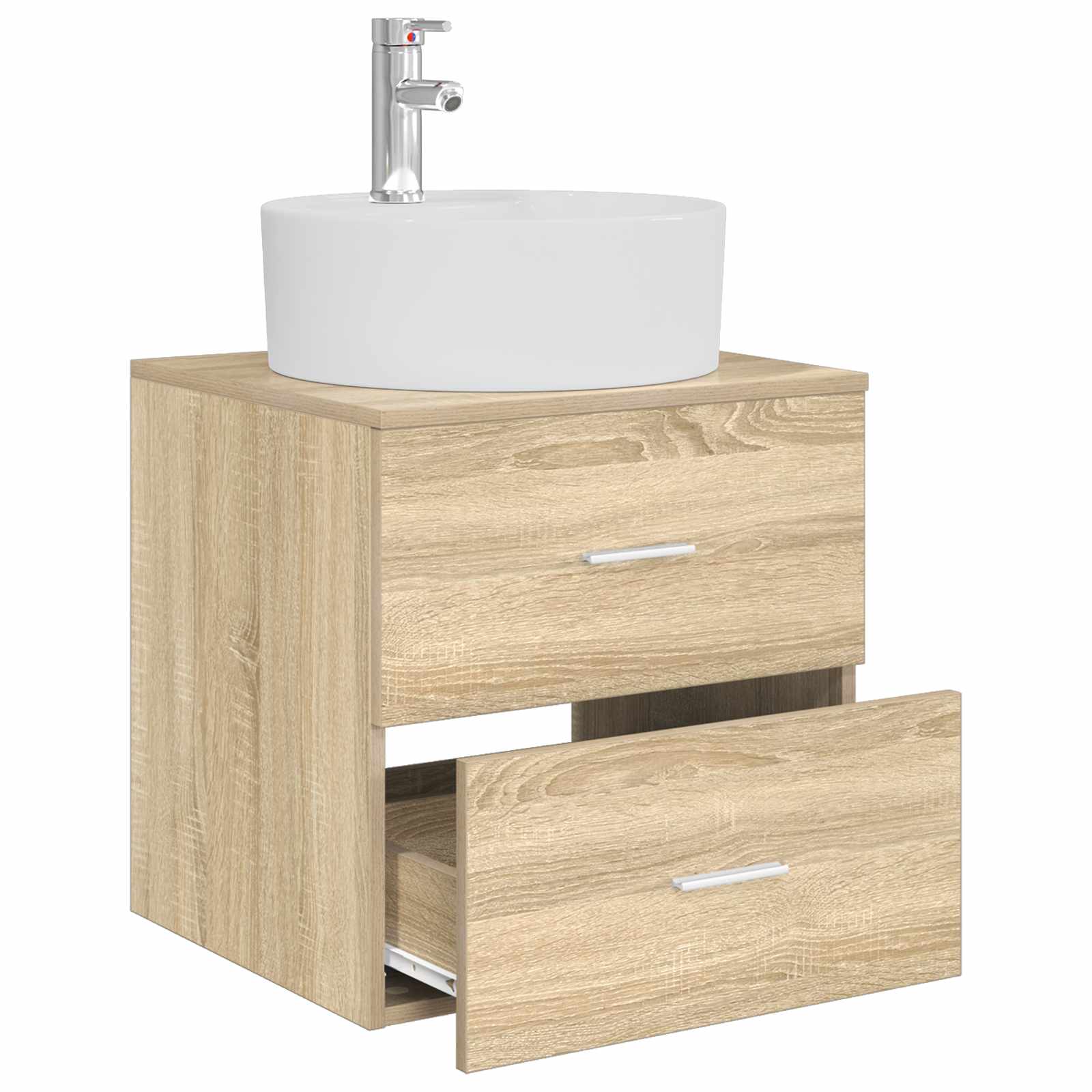 Wandmontierte Waschtisch Sonoma-Eiche 49,5 x 44,5 x 65 cm