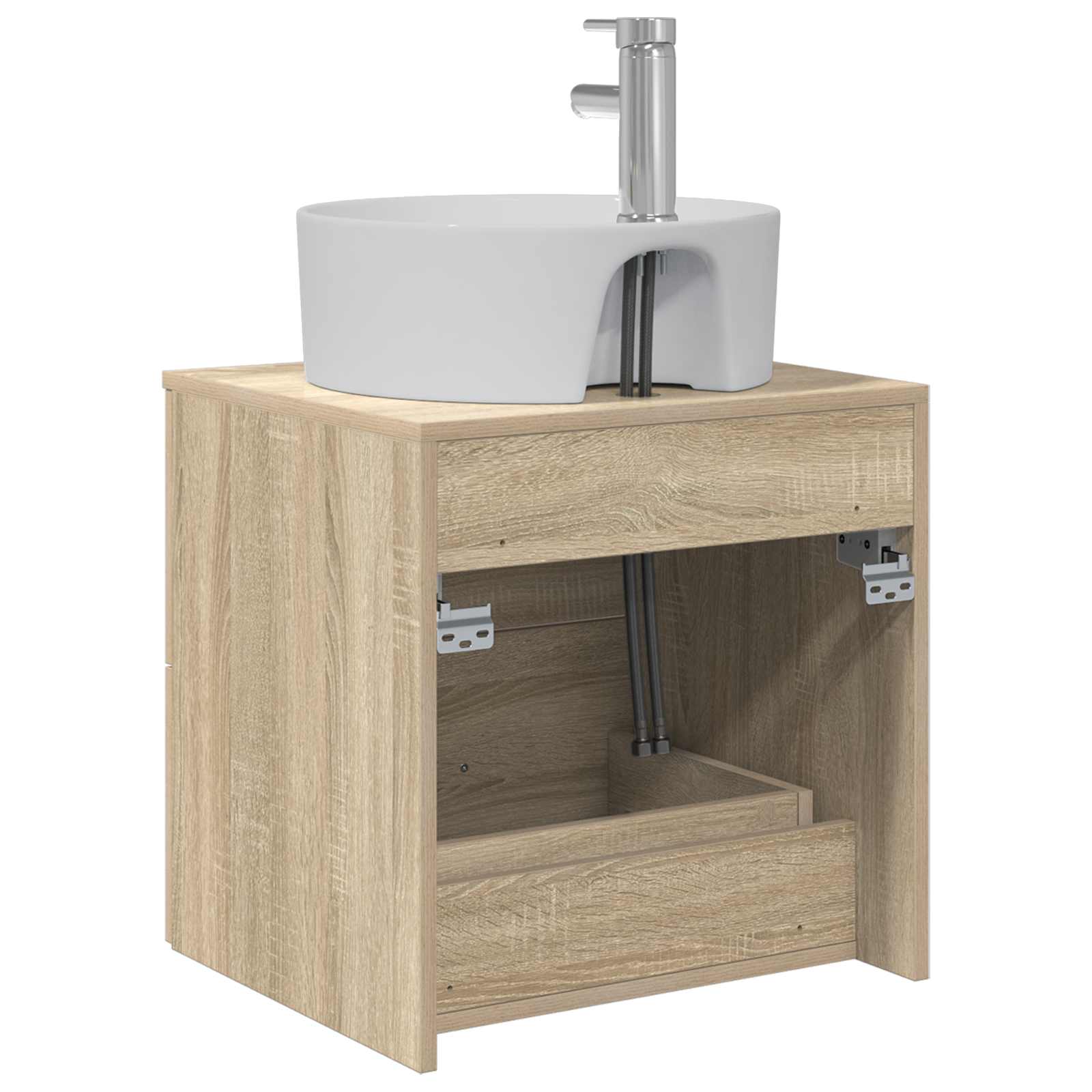 Wandmontierte Waschtisch Sonoma-Eiche 49,5 x 44,5 x 65 cm