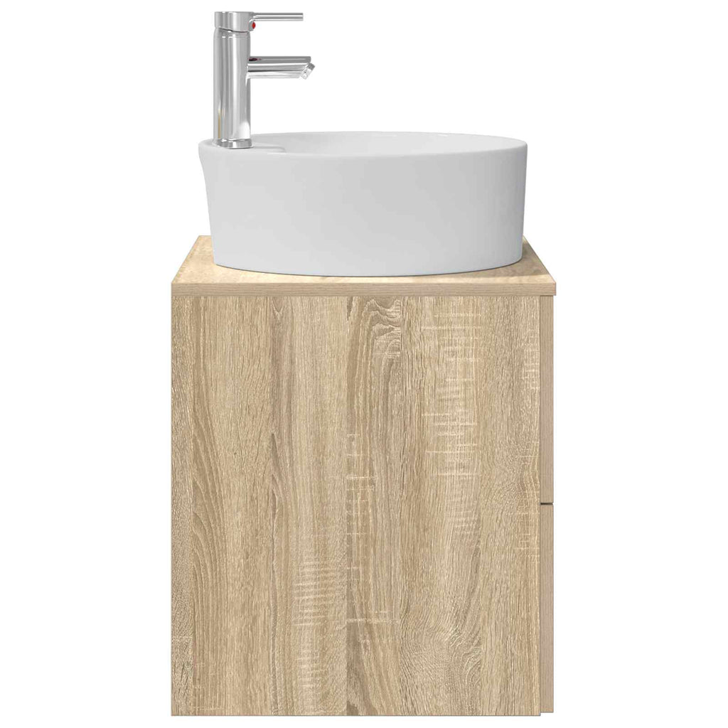 Wandmontierte Waschtisch Sonoma-Eiche 49,5 x 44,5 x 65 cm