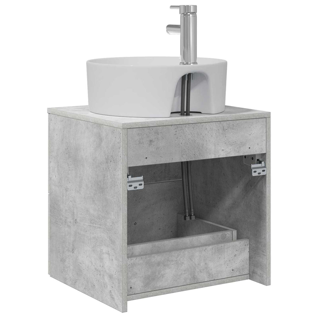 Wandmontierte Waschtisch Betongrau 49,5 x 44,5 x 65 cm