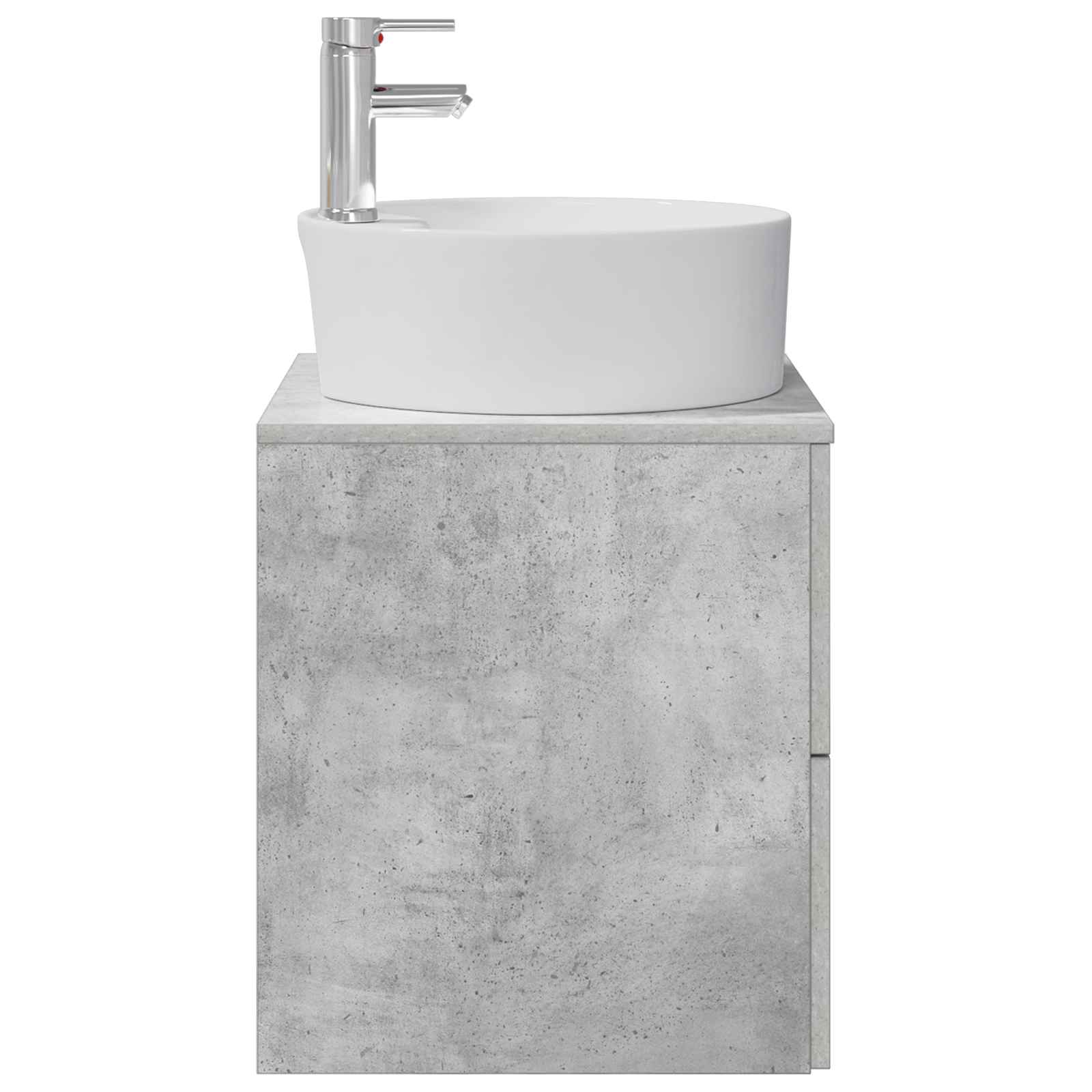 Wandmontierte Waschtisch Betongrau 49,5 x 44,5 x 65 cm