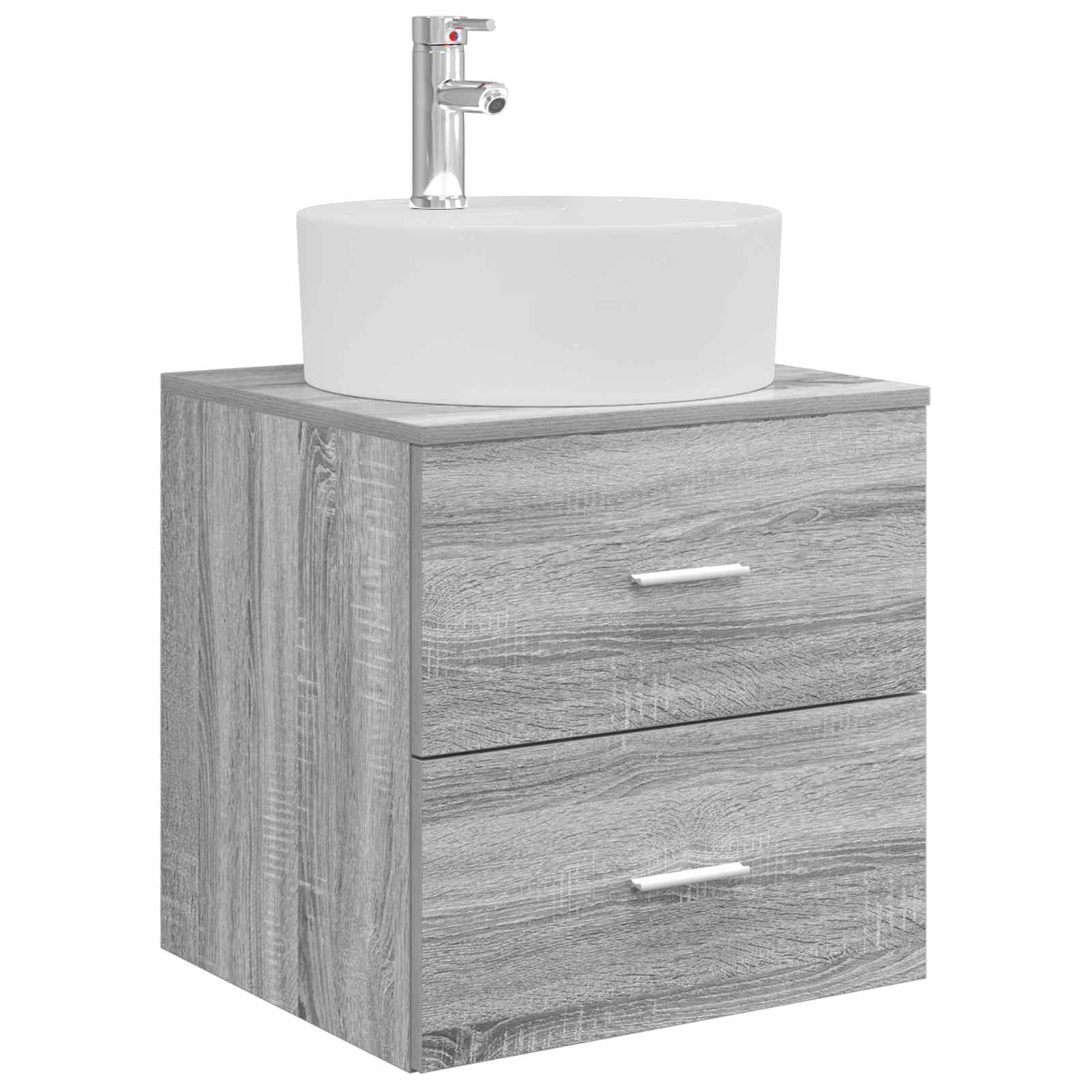 Wandmontierte Waschtisch Grau Sonoma 49,5 x 44,5 x 65 cm