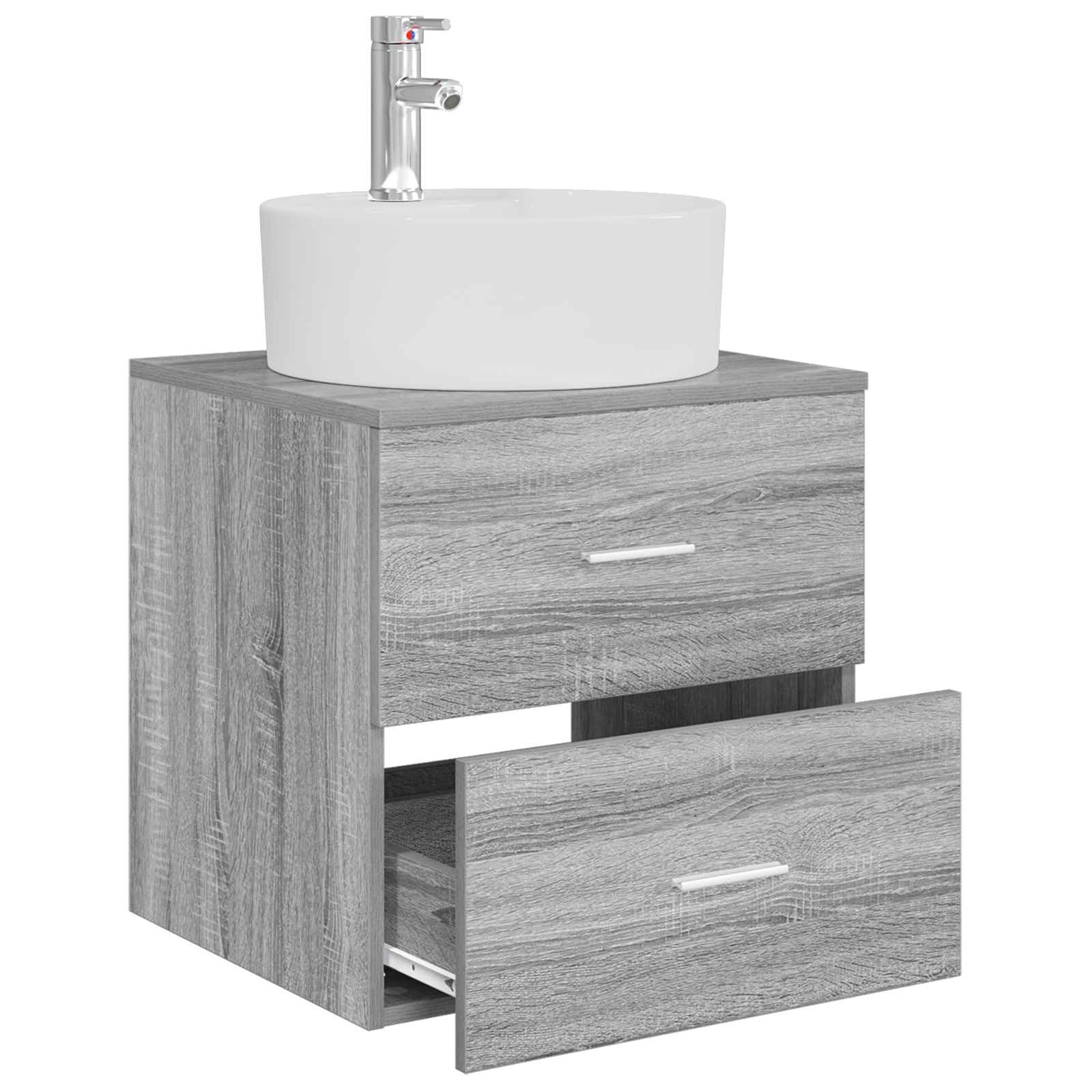 Wandmontierte Waschtisch Grau Sonoma 49,5 x 44,5 x 65 cm