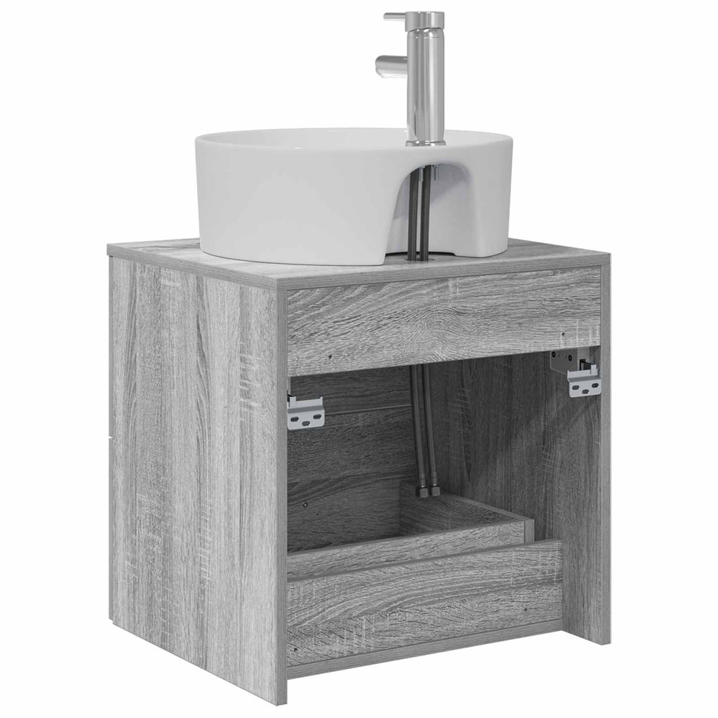 Wandmontierte Waschtisch Grau Sonoma 49,5 x 44,5 x 65 cm