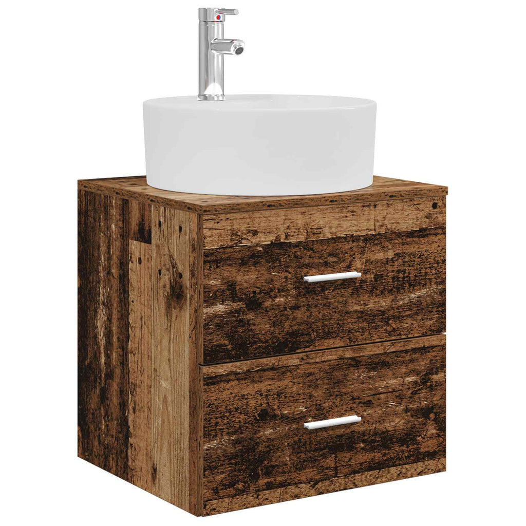 Wandmontierte Waschtisch Altholz 49,5 x 44,5 x 65 cm