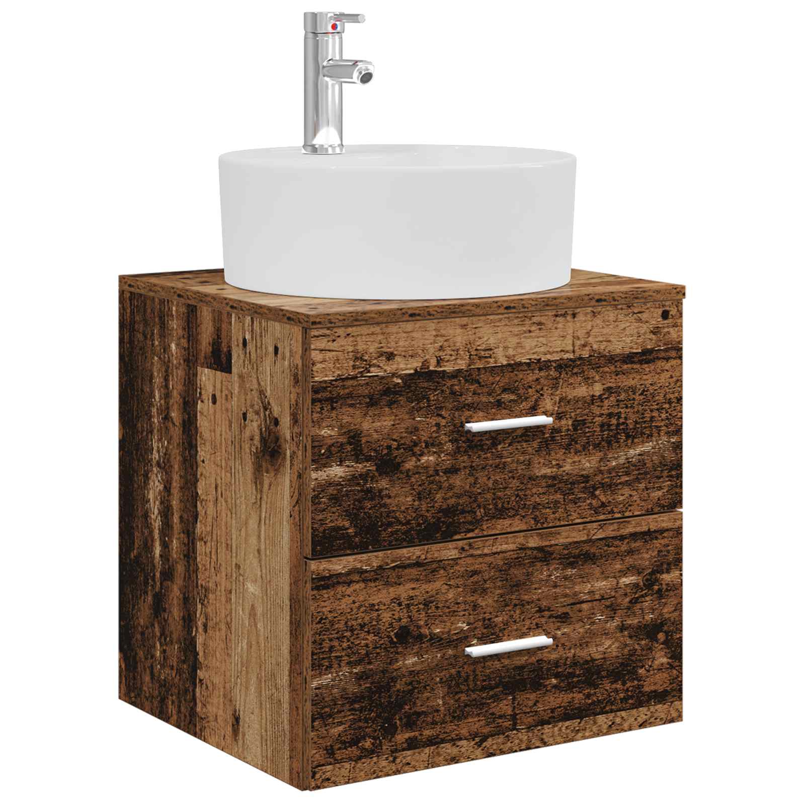 Wandmontierte Waschtisch Altholz 49,5 x 44,5 x 65 cm