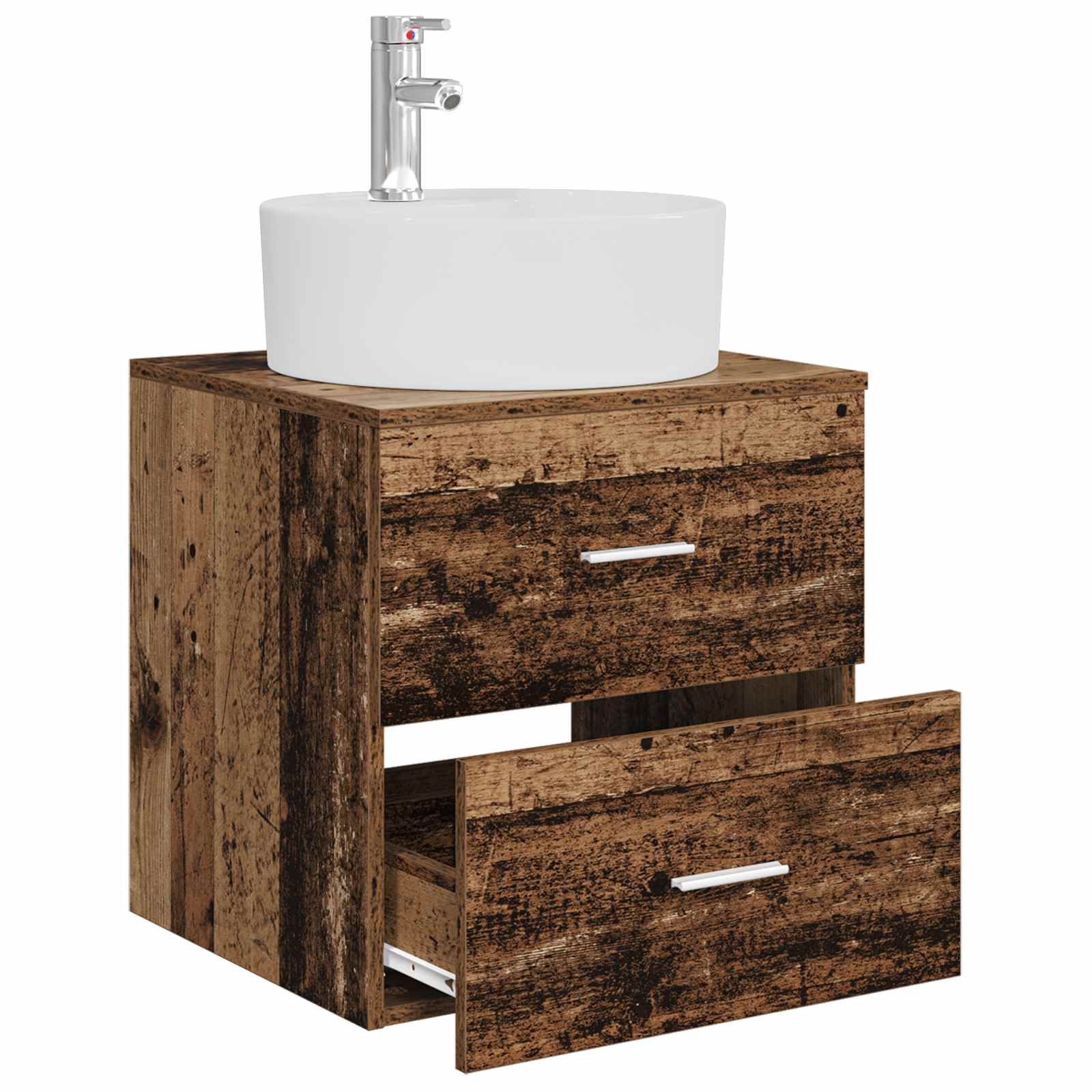 Wandmontierte Waschtisch Altholz 49,5 x 44,5 x 65 cm