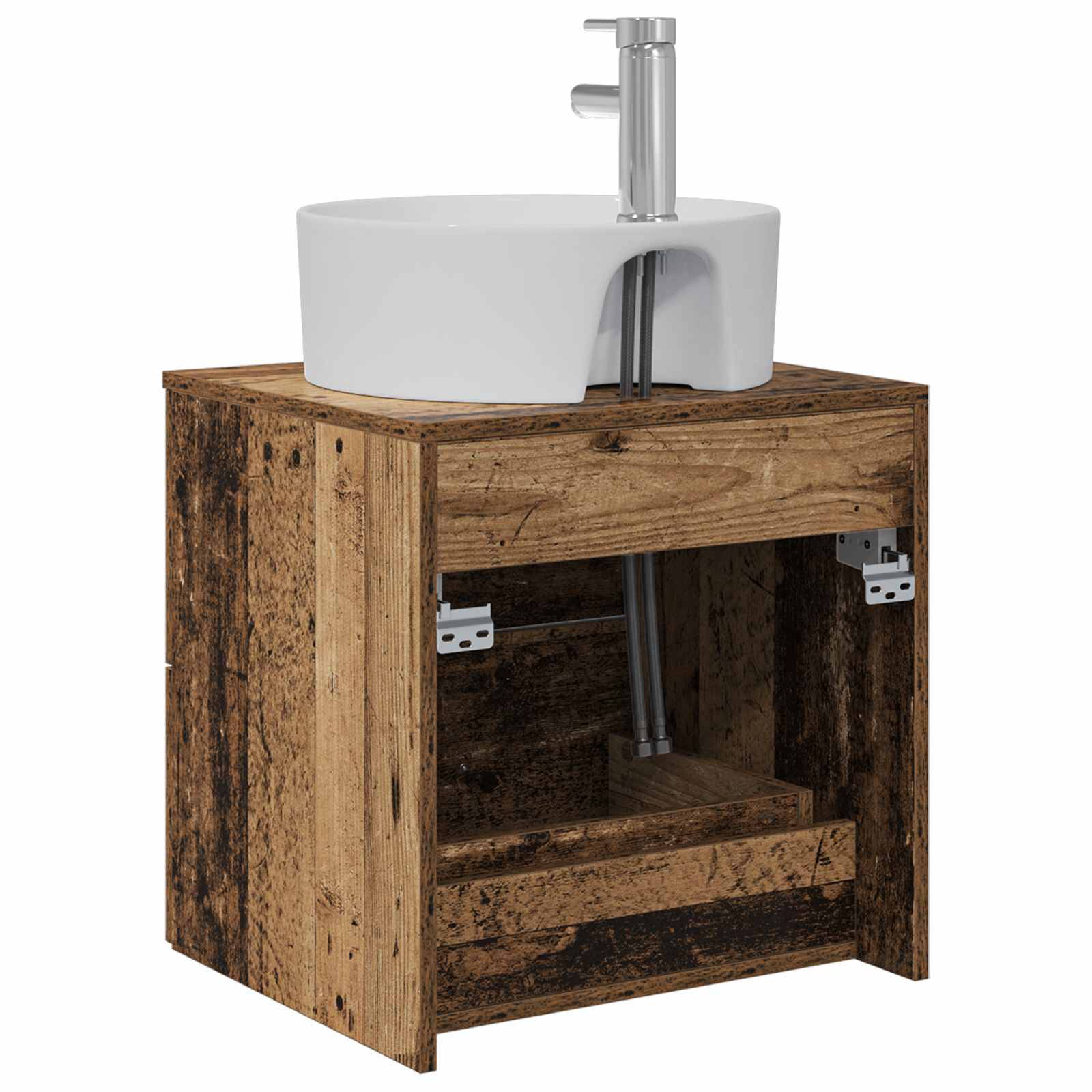 Wandmontierte Waschtisch Altholz 49,5 x 44,5 x 65 cm