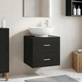 Wandmontierte Waschtisch Schwarze Eiche 49,5 x 44,5 x 66,5 cm