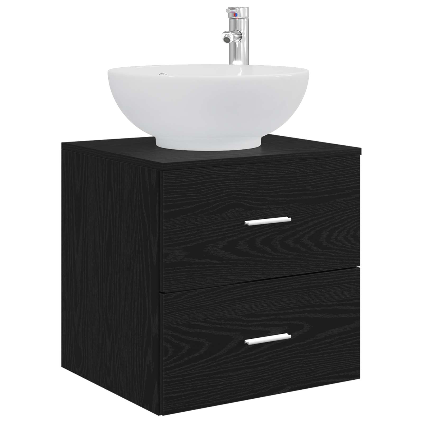 Wandmontierte Waschtisch Schwarze Eiche 49,5 x 44,5 x 66,5 cm