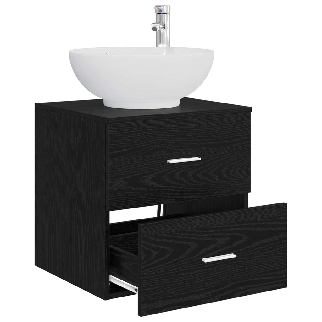 Wandmontierte Waschtisch Schwarze Eiche 49,5 x 44,5 x 66,5 cm
