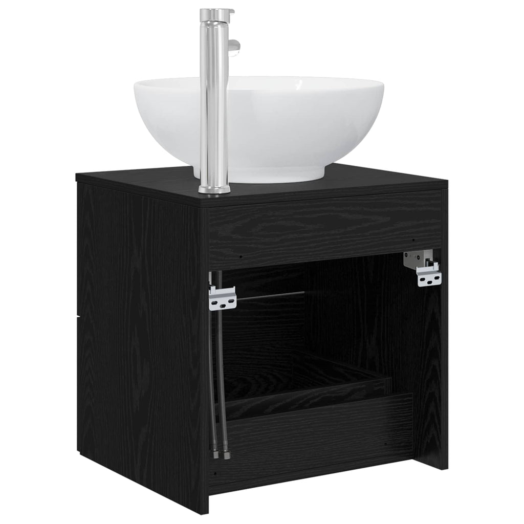 Wandmontierte Waschtisch Schwarze Eiche 49,5 x 44,5 x 66,5 cm