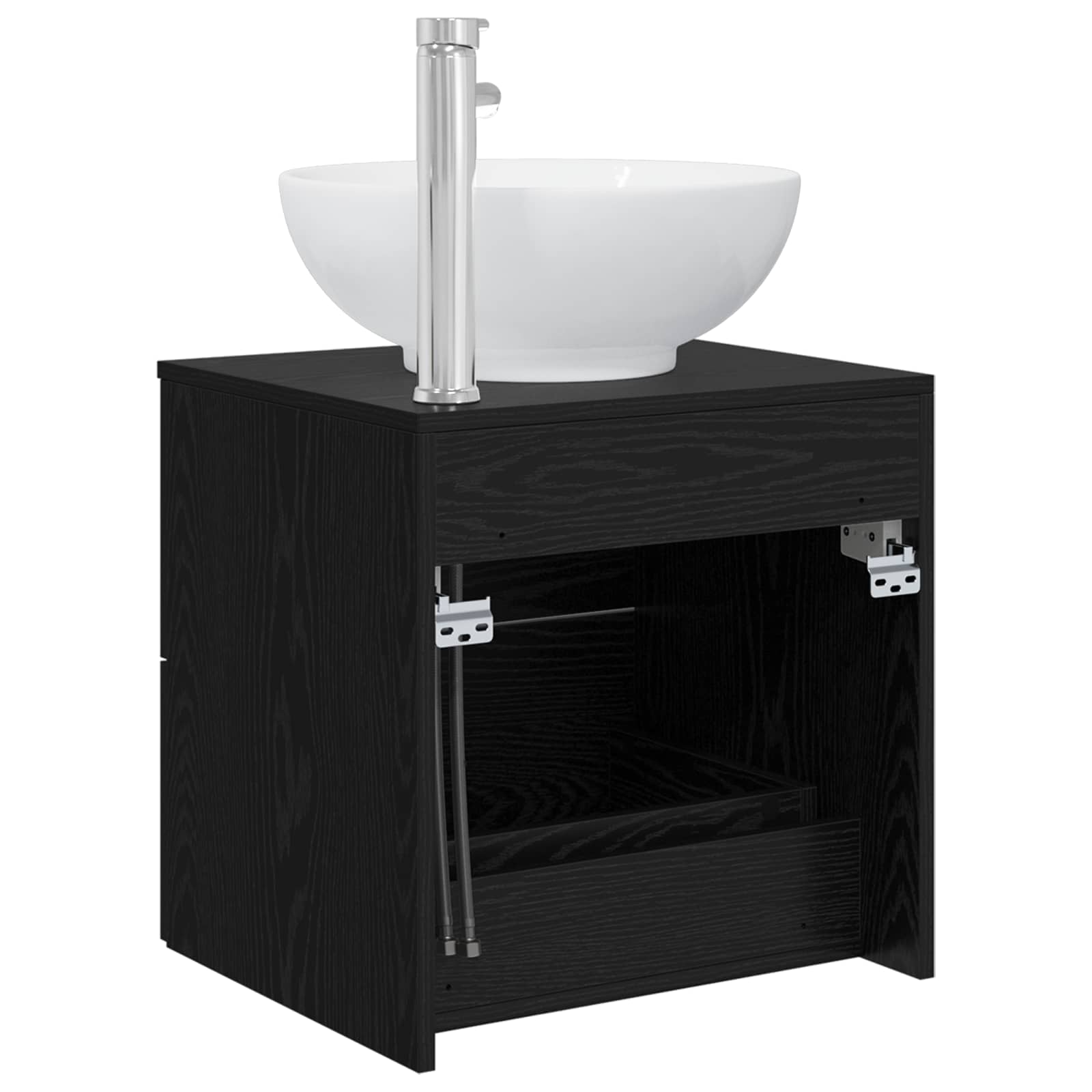 Wandmontierte Waschtisch Schwarze Eiche 49,5 x 44,5 x 66,5 cm