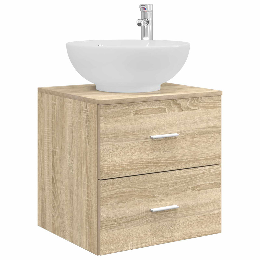 Wandmontierte Waschtisch Sonoma-Eiche 49,5 x 44,5 x 66,5 cm