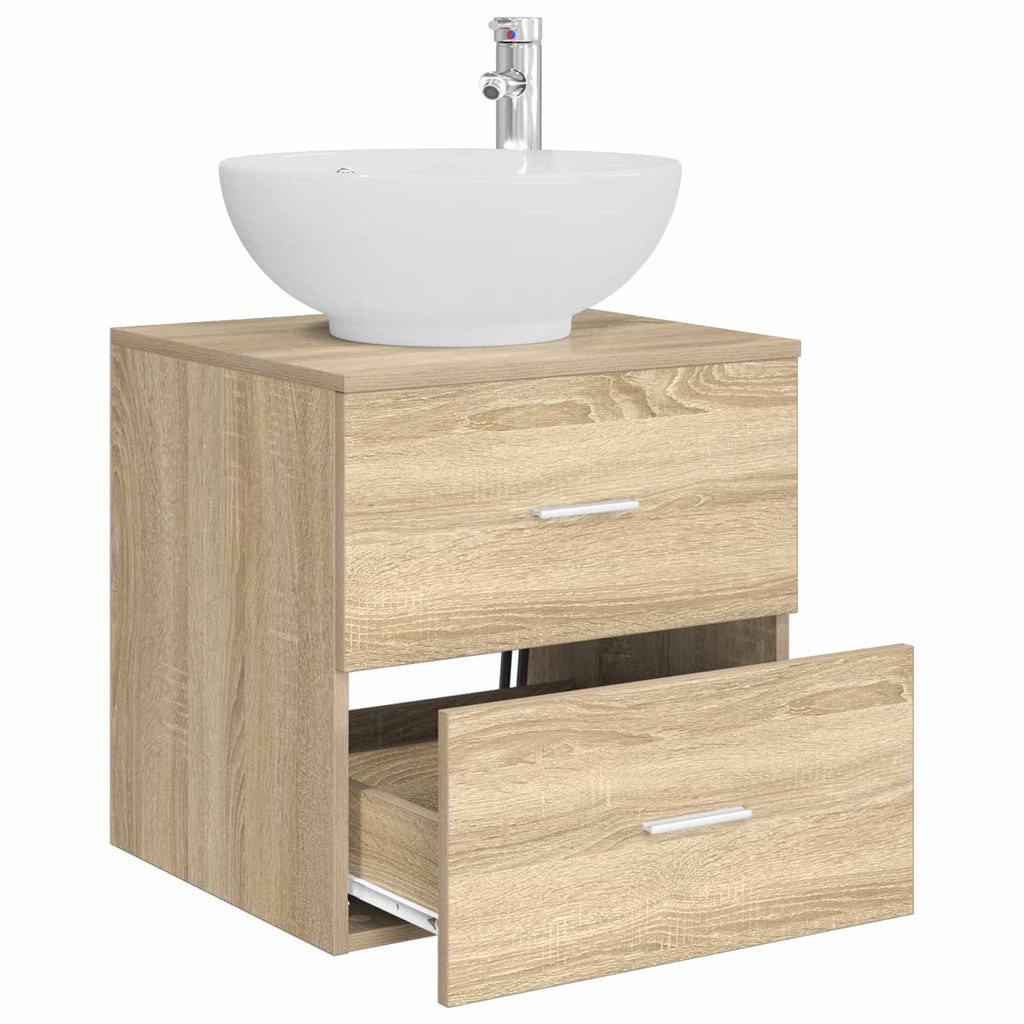Wandmontierte Waschtisch Sonoma-Eiche 49,5 x 44,5 x 66,5 cm