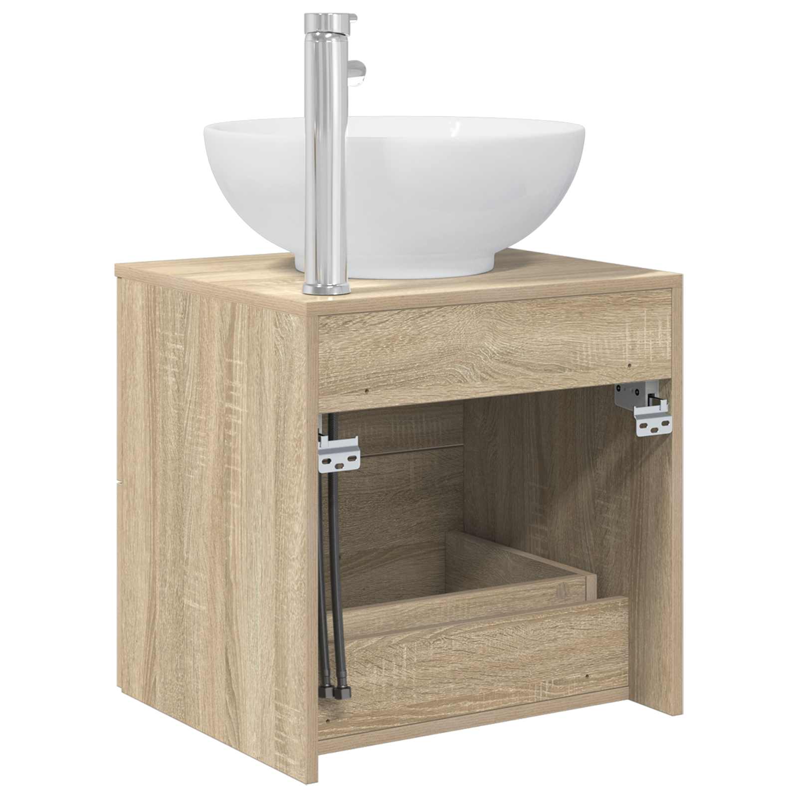 Wandmontierte Waschtisch Sonoma-Eiche 49,5 x 44,5 x 66,5 cm