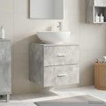 Wandmontierte Waschtisch Betongrau 49,5 x 44,5 x 66,5 cm
