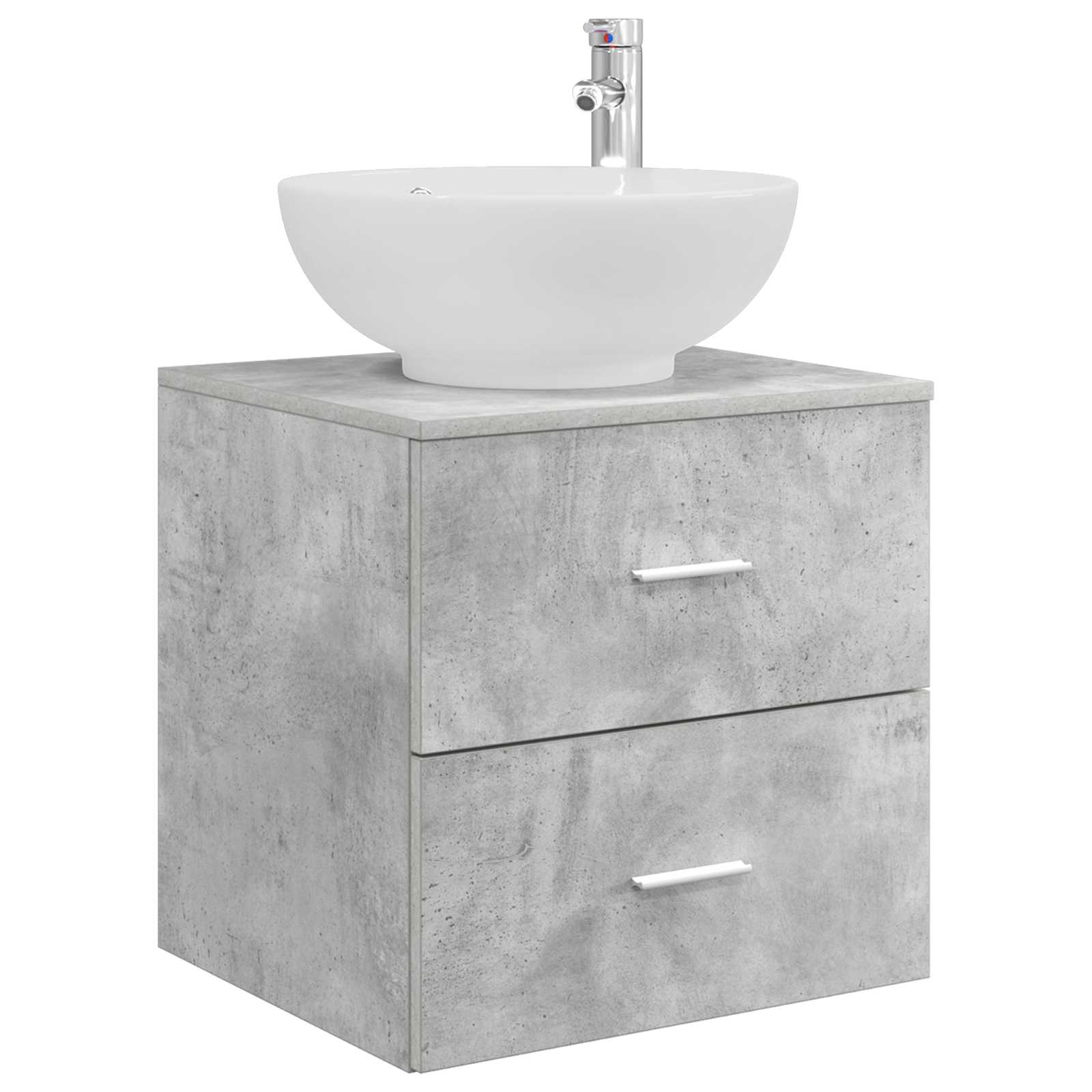 Wandmontierte Waschtisch Betongrau 49,5 x 44,5 x 66,5 cm