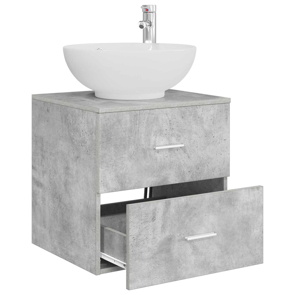 Wandmontierte Waschtisch Betongrau 49,5 x 44,5 x 66,5 cm