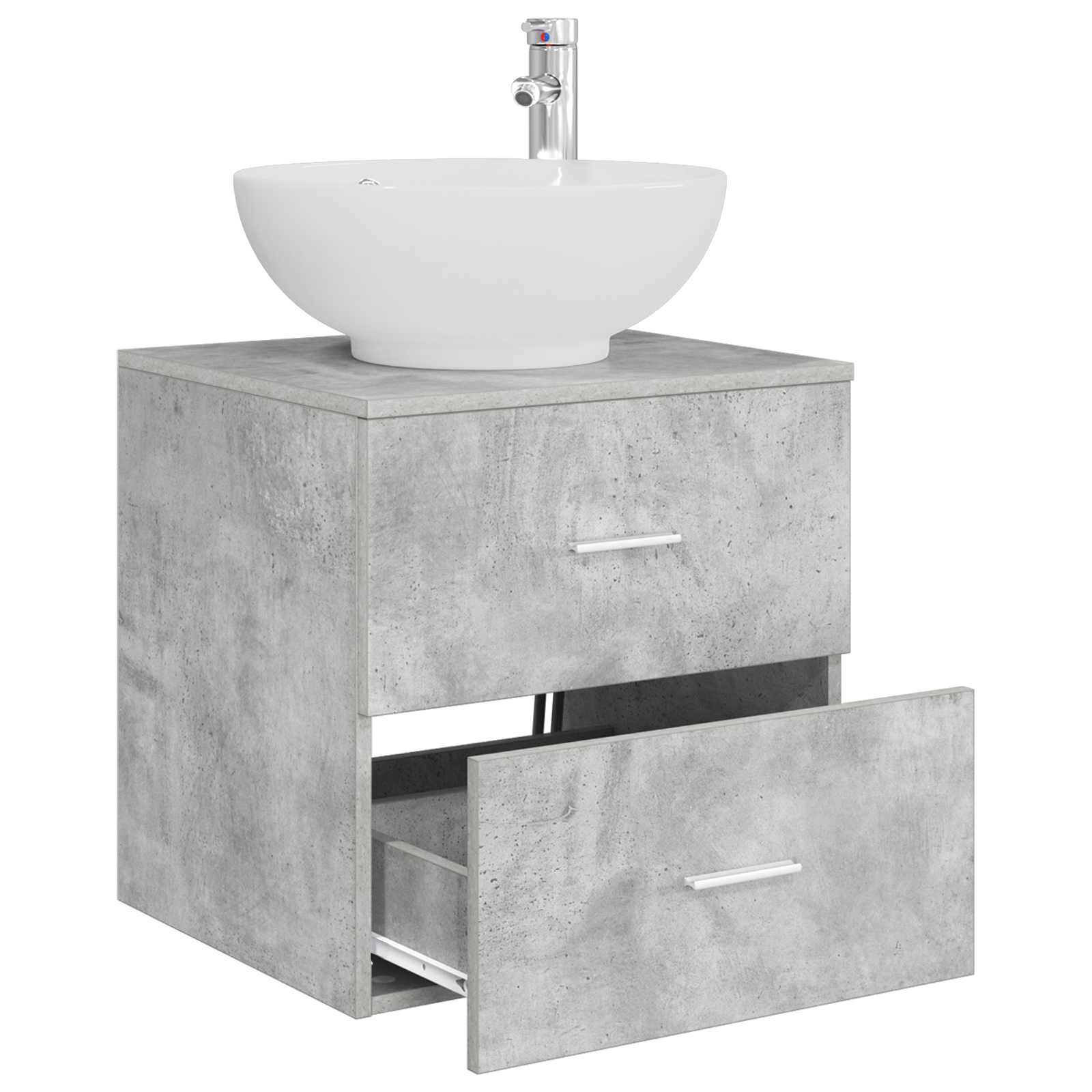 Wandmontierte Waschtisch Betongrau 49,5 x 44,5 x 66,5 cm