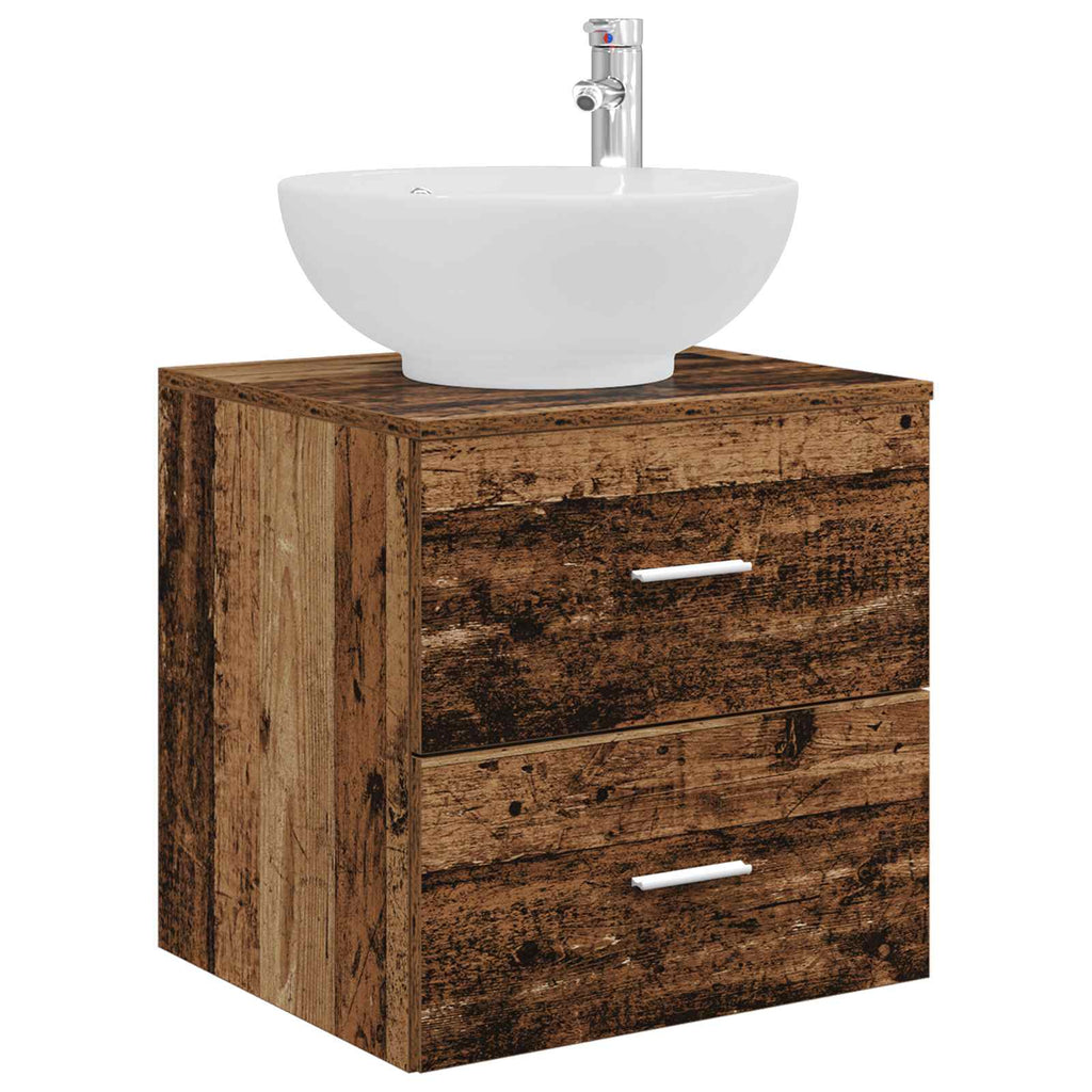 Wandmontierte Waschtisch Altholz 49,5 x 44,5 x 66,5 cm