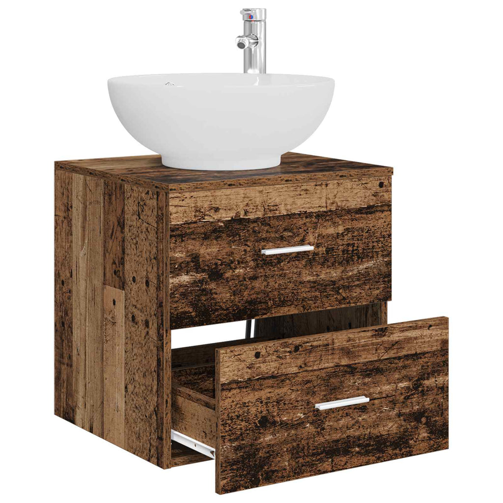 Wandmontierte Waschtisch Altholz 49,5 x 44,5 x 66,5 cm