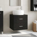 Wandmontierte Waschtisch Schwarze Eiche 49,5 x 44,5 x 66 cm
