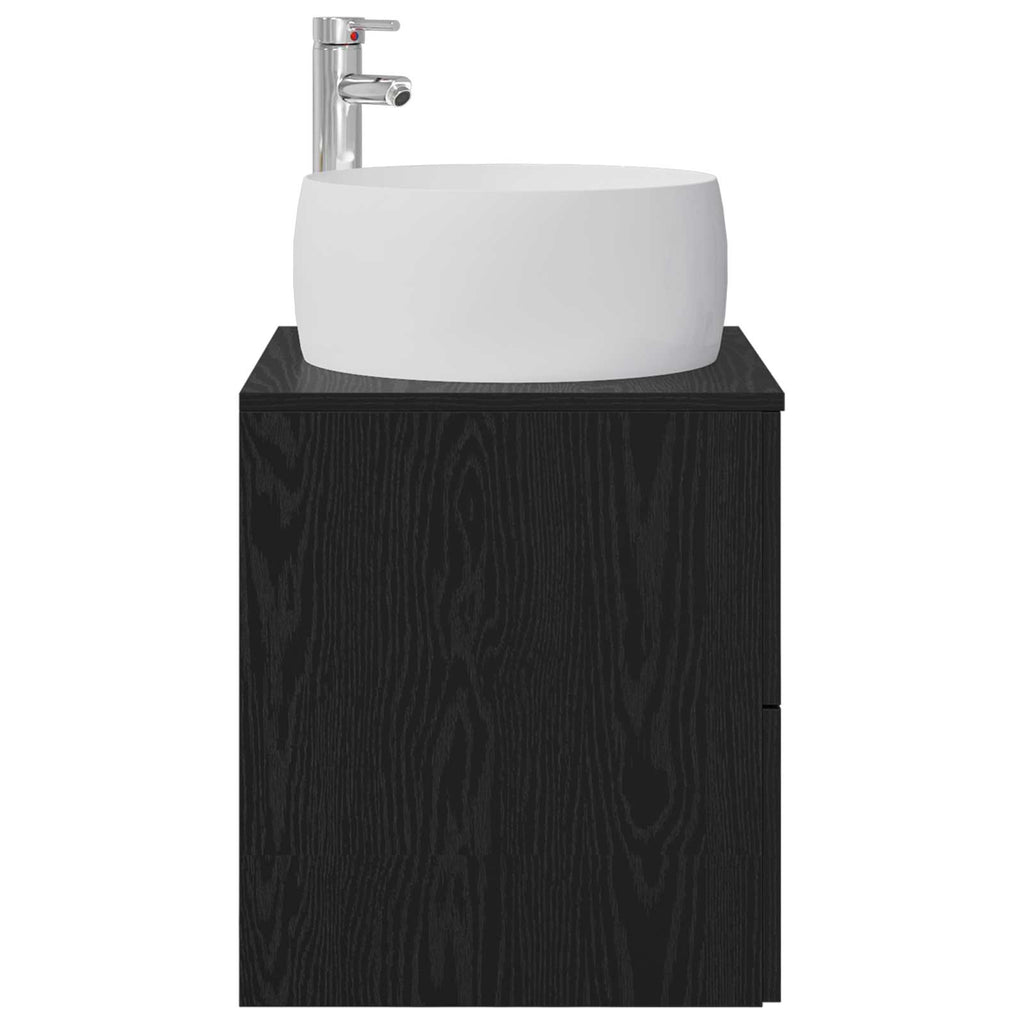 Wandmontierte Waschtisch Schwarze Eiche 49,5 x 44,5 x 66 cm