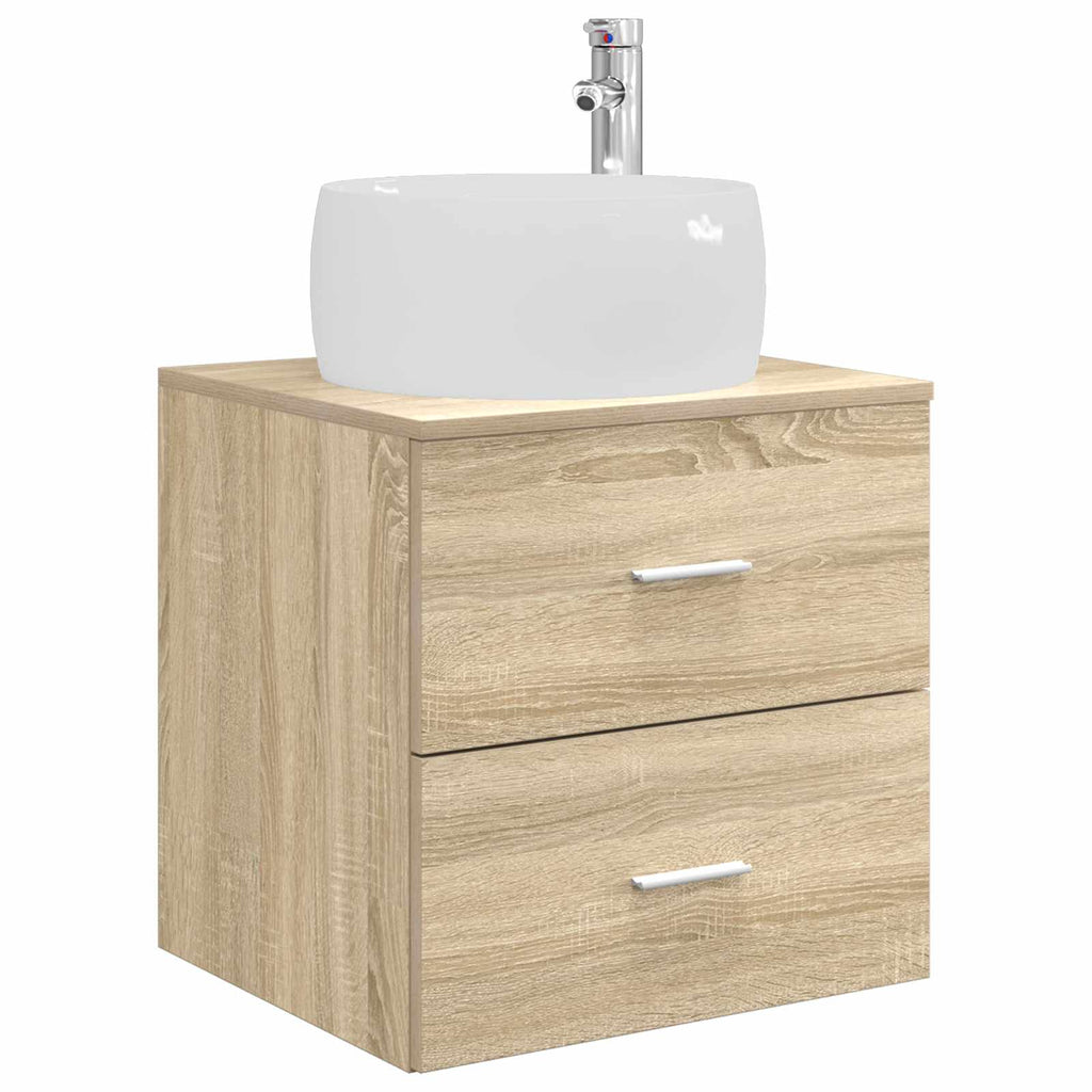 Wandmontierte Waschtisch Sonoma-Eiche 49,5 x 44,5 x 66 cm